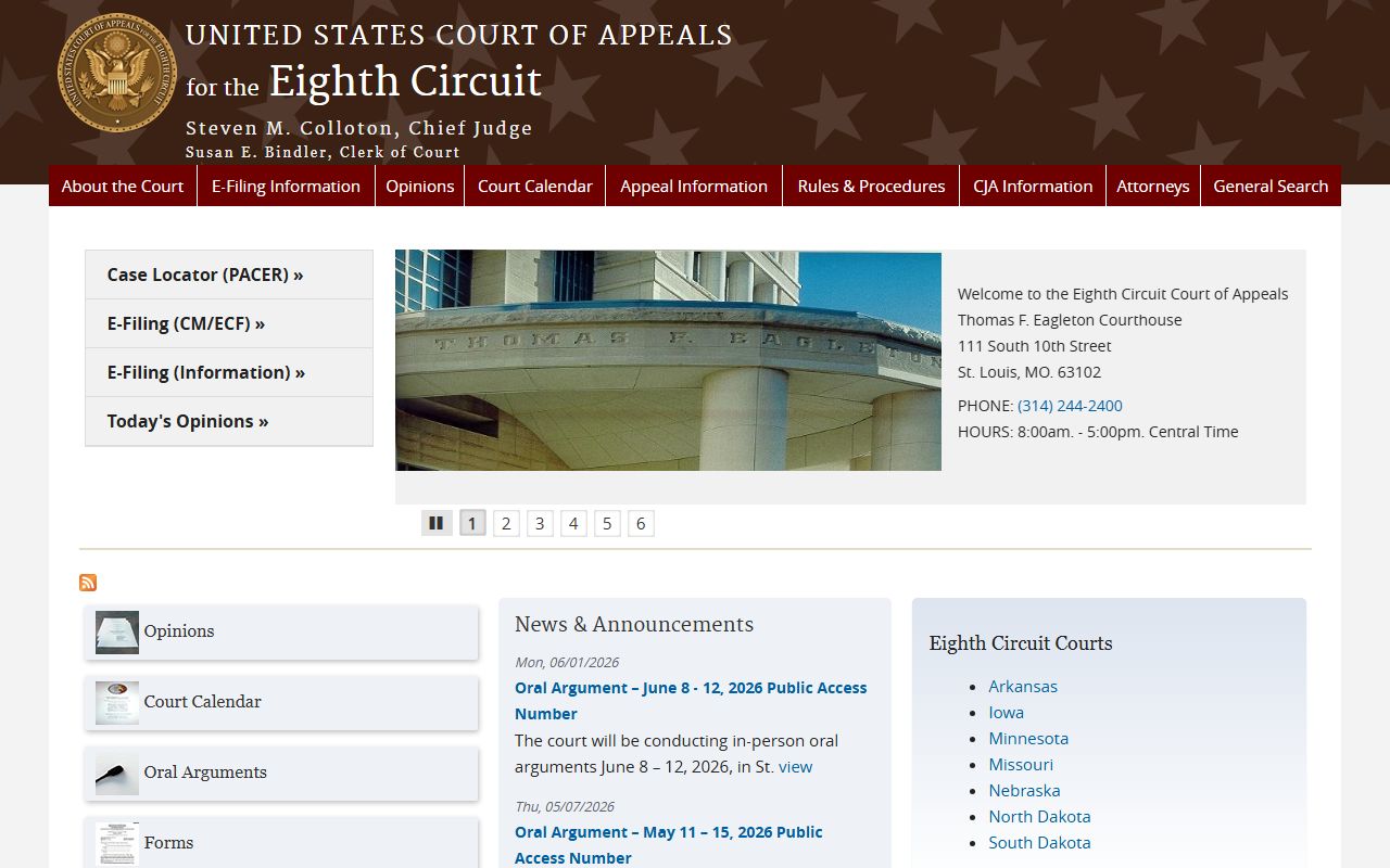 Le Sueur County arrest records and court charges Eighth Circuit