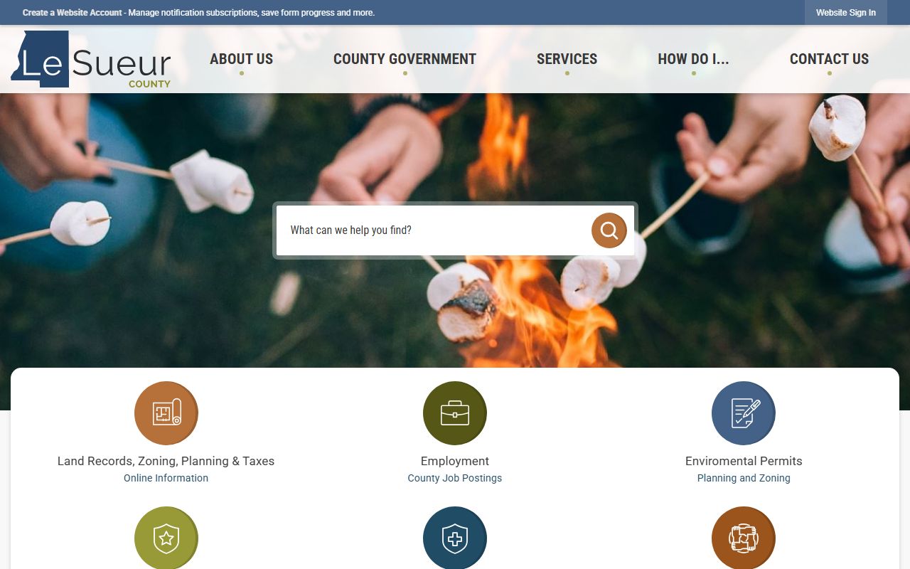 Le Sueur County court records county government homepage