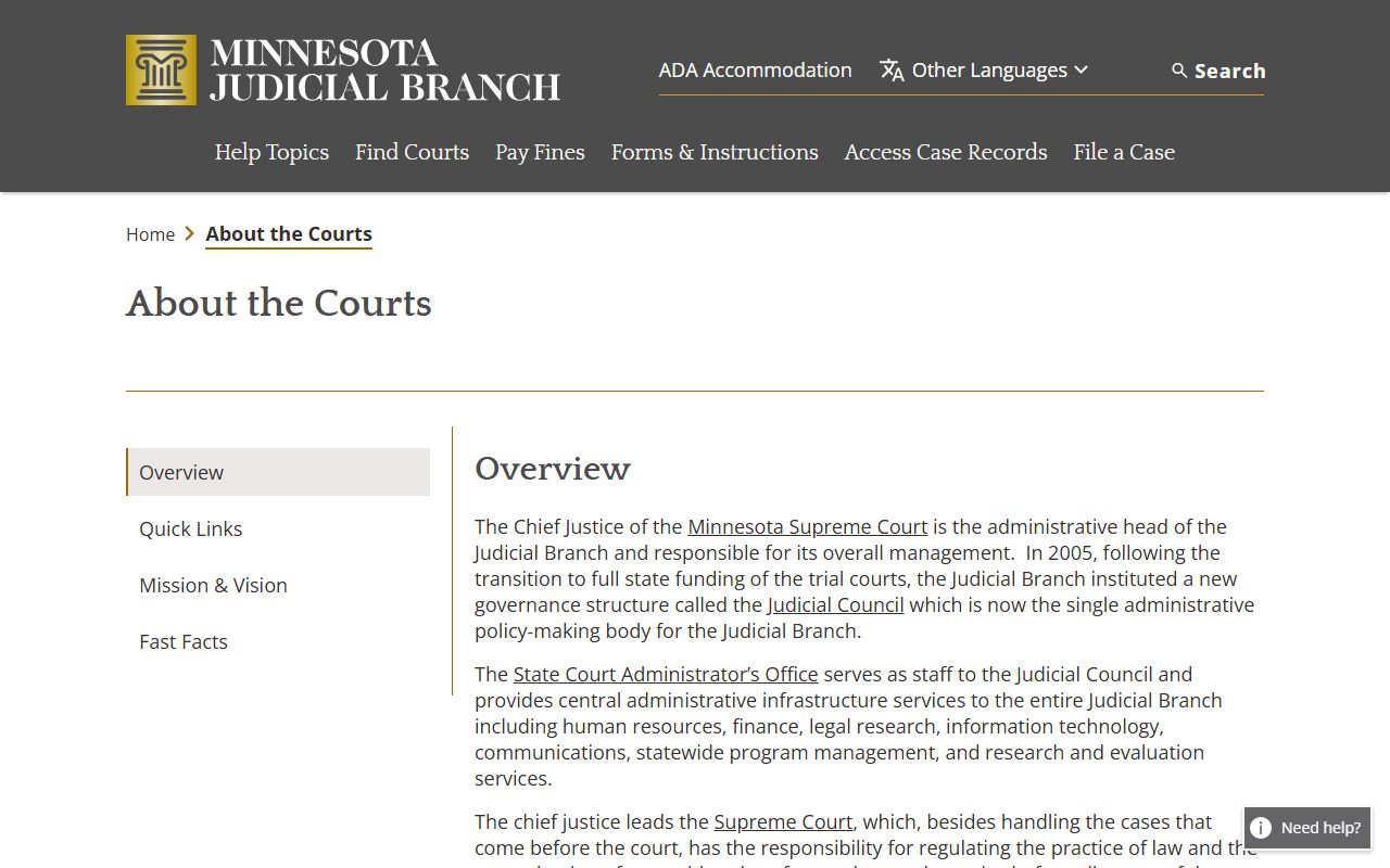 Le Sueur County court records Minnesota court structure