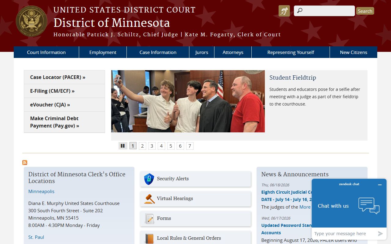 Le Sueur County court records U.S. District Court Minnesota